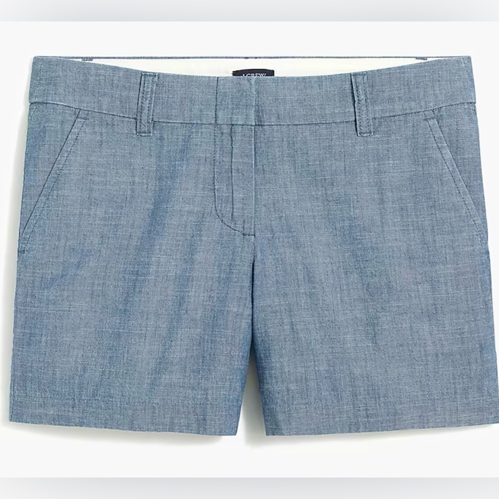 New J. Crew Classic Chambray Shorts 14